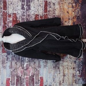 Design Today's Embellished Ruffle Nylon Raincoat